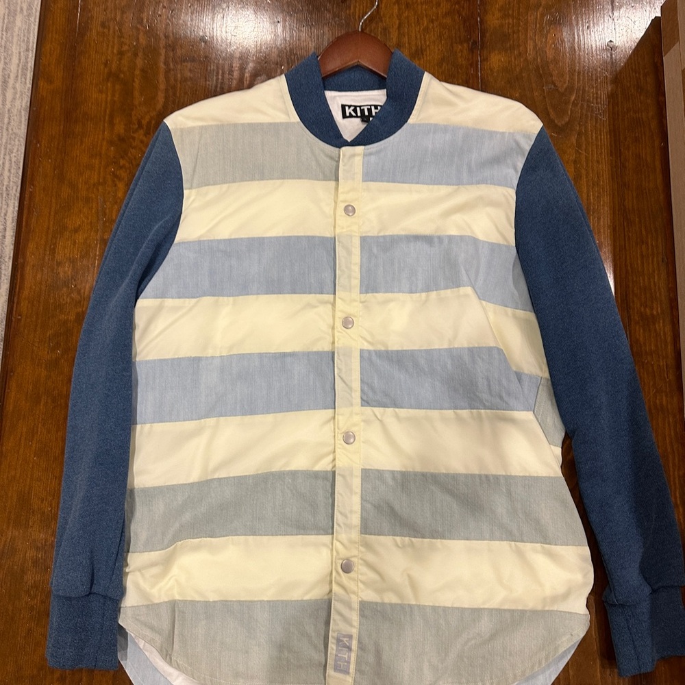 Kith Men's Bomber Jacket - Blue and Cream